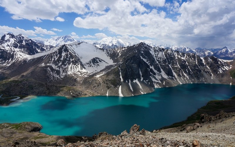 Stunning mountain landscapes, yurts, and nomadic culture in Kyrgyzstan, a hidden gem for budget travelers